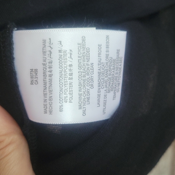 BCBGeneration Black Shadow Stripe Tee Size Small - Picture 4 of 5